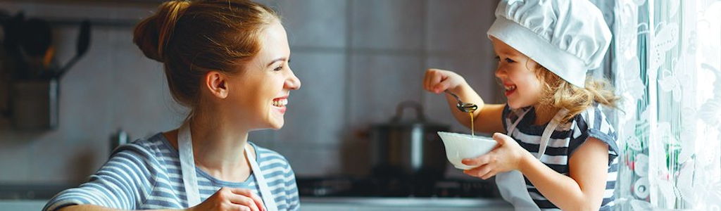 Mother and Daughter Baking